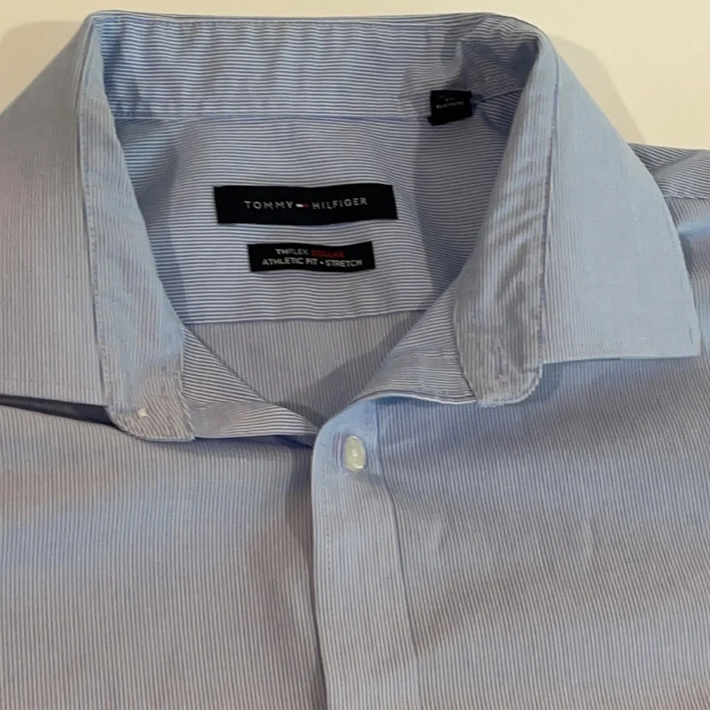 TOMMY HILFIGER THFLEX COLLAR ATHLETIC FIT STRETCH size 17 32/33